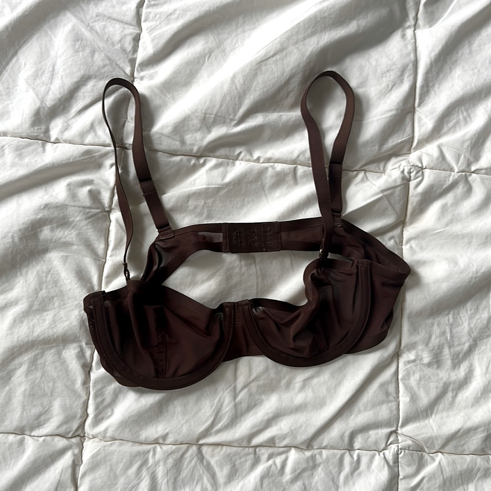 CUUP espresso mesh underwire balconet
